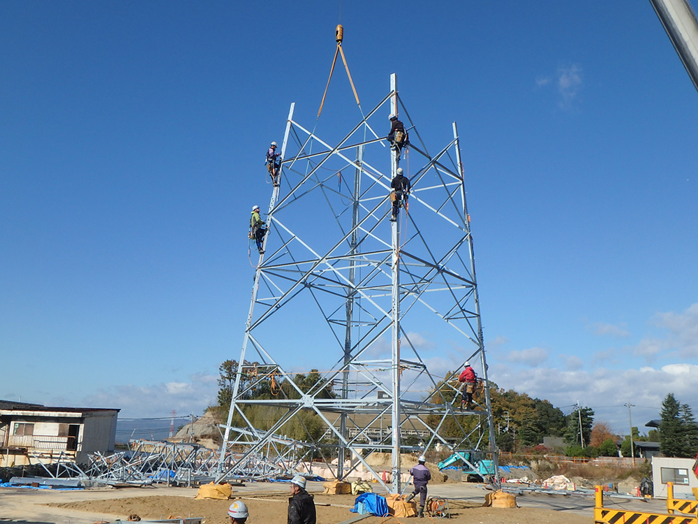 架空送電線工事